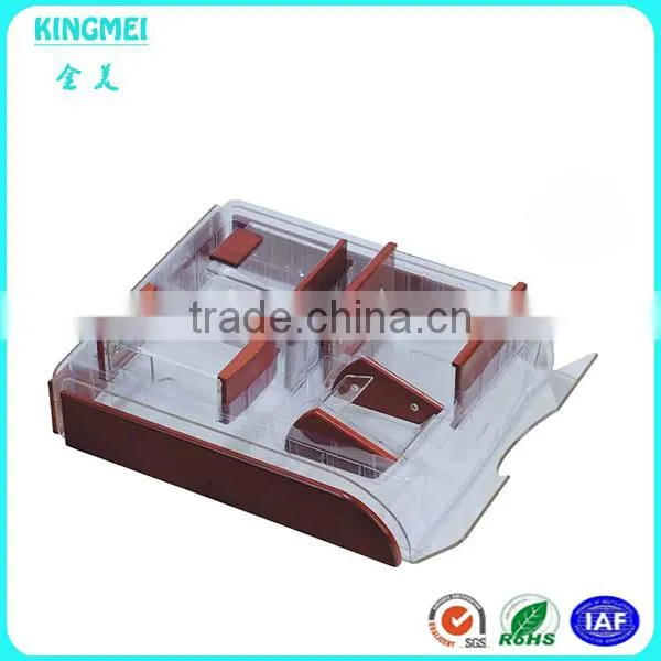 2014 New Product Acrylic Office Supplies Stationery Storage Box With Card and Pen Holder photo-2