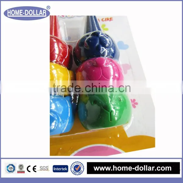 Color Box Nontoxic Creative Crayon Environmental Wax New Funny 6colors Farm Shaped Finger Crayon Set photo-4