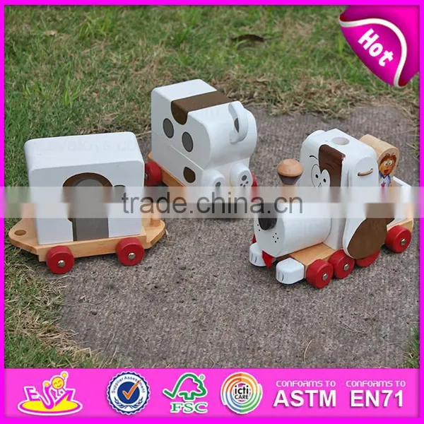 2015 High Quality Creative Dragging Dog Wooden Toys,Cheap Kids Toys Pull Line Toy,Lovely Dog Design Pull and Push Toy W05B090 photo-5