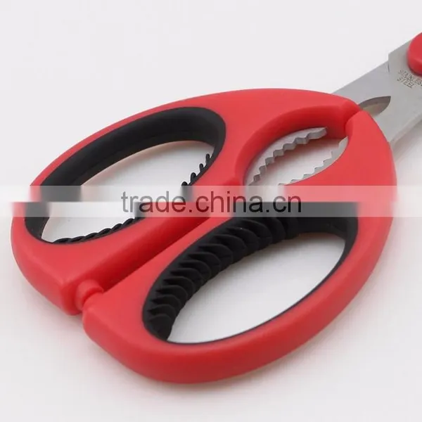 Stainless Steel Comfortable Red Handle Kitchen Shears photo-2