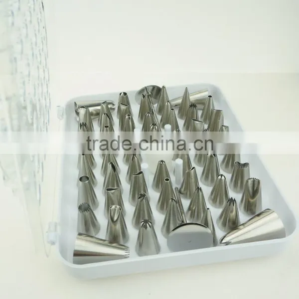 42156 52 Pcs 304 Stainless Steel Cake Master Decorating Tip Set, With Hinged Storage Box photo-2