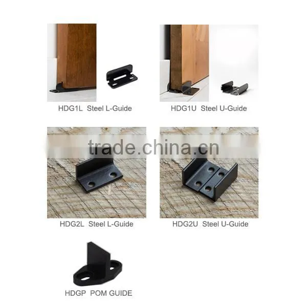 High Quality Hot Sale Barn Door Sliding Flat Steel Black Door Roller and Track With Soft Closer photo-3