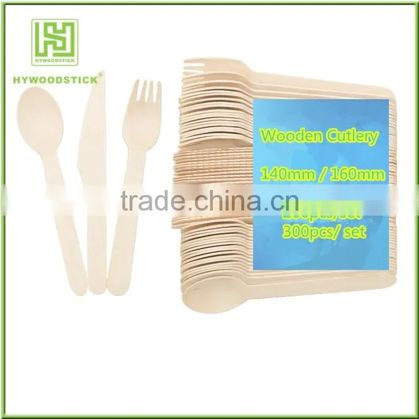Hot Sale Disposable Wooden Personalized Packing 6" Cutlery Set photo-5