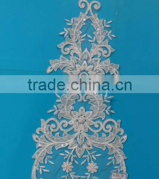 Factory Hot Sales Sequin Rhinestone Appliques for Wedding Dress photo-3