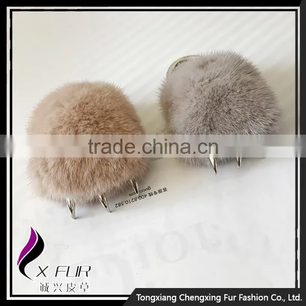 CX-R-54 Hot Selling Fashion Wholesale Mink Fur Bag Charm Lucky photo-5