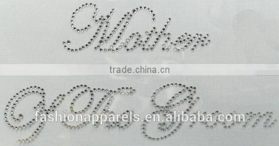 Custom Wedding Words Hot Fix Rhinestone for Clothing photo-5