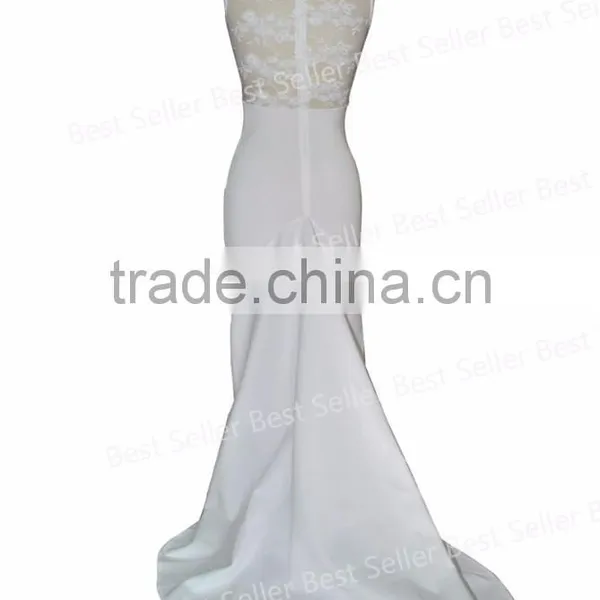 White Sexy Maxi Lace Prom Dress photo-2