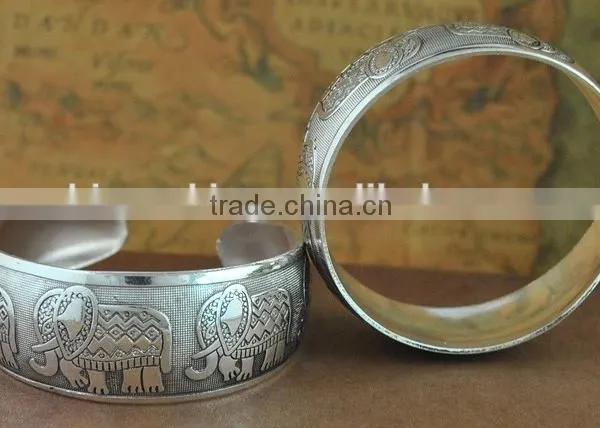 2016 Antique Silver Cuff Bangle New Custom Design Cuff Bangle Wholesale Cheap Zinc Alloy Bangle photo-5