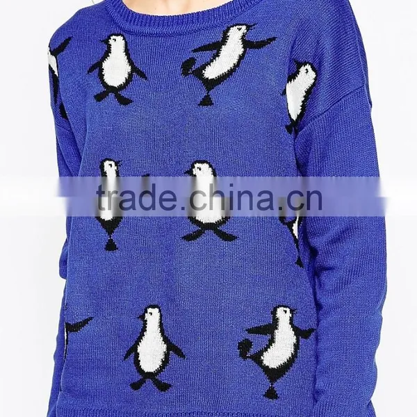 2016 Fashion Christmas Pullover Sweater With Round Neck photo-3