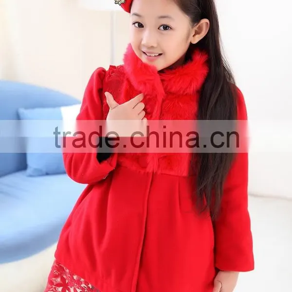 Autumn and Winter Girls in Children in the Long Fur Coat Imitation Suede Windbreaker Jacket photo-3