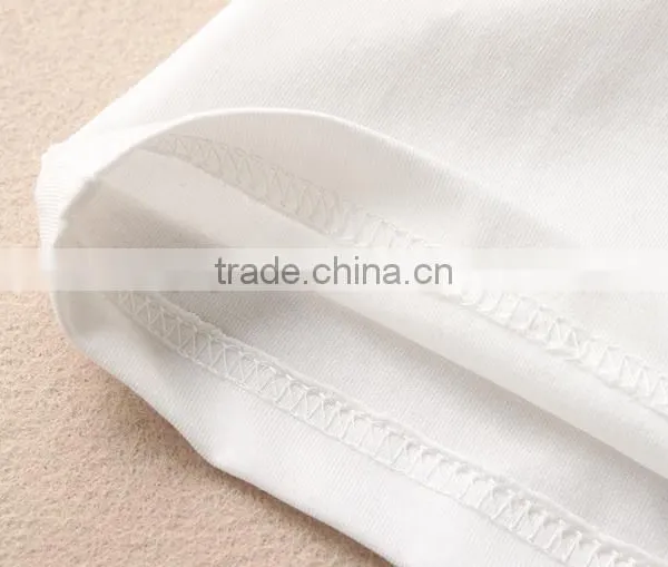 Pure White Simple Ladies 100% Cotton Long Sleeve T-shirt photo-3