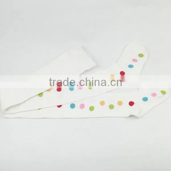 Girl Tights White Colorful Ponit Socks Long Socks photo-3