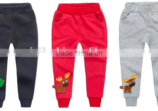 China Supplier Boy Trousers Wholesale100%Cotton Kids Wear Casual Children Embroidery Trouser Pants photo-3