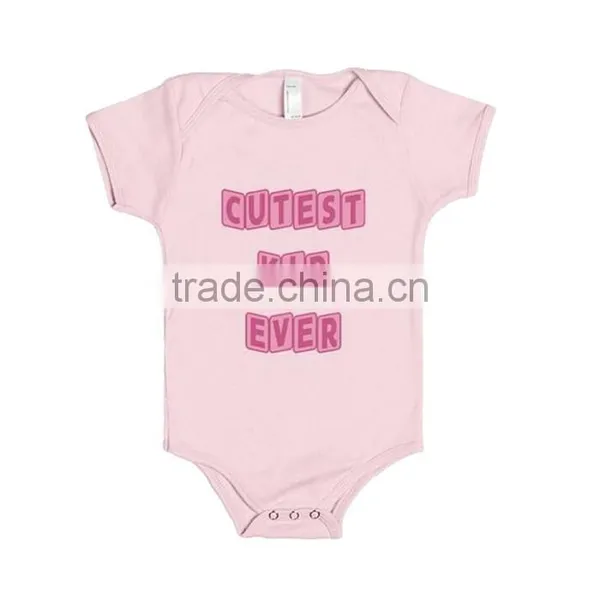 Custom Soft Printed Pink Baby Garment
