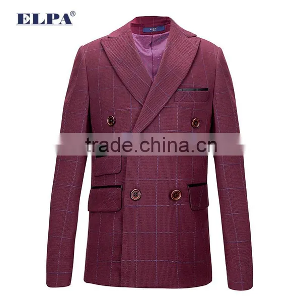 ELPA 2016 Fashion NXB0058 Hot Sale Three Pieces Red Plaid Kids Suits Clothes for Wedding photo-4