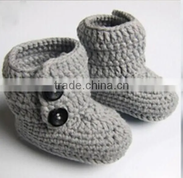 2015 Baby Boy Boots of Striped Shoe Crochet Booties photo-5
