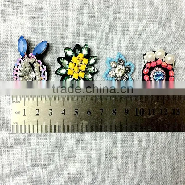 High Quality Rhinestone Beaded Pineapple Hawaiian Tropical Fruit Plant Beaded Iron On Applique Patch photo-4