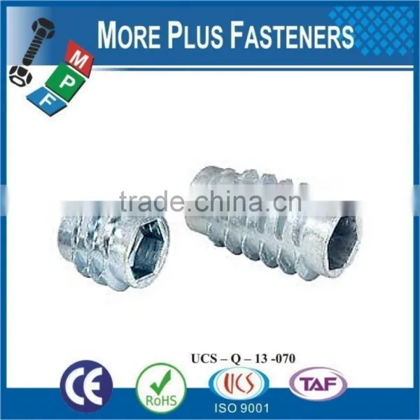 Made in Taiwan Brass Standard Stainless Steel Threaded Zinc Plated Wood Insert Nut photo-3