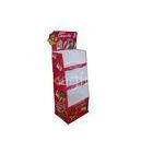 Red Cardboard Floor Displays Stands For Choco - Pie Selling
