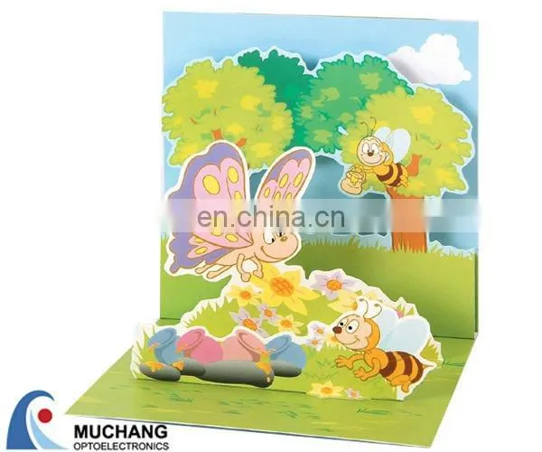 3D LED Light up Handmade Paper Greeting Cards With Music Chip photo-5
