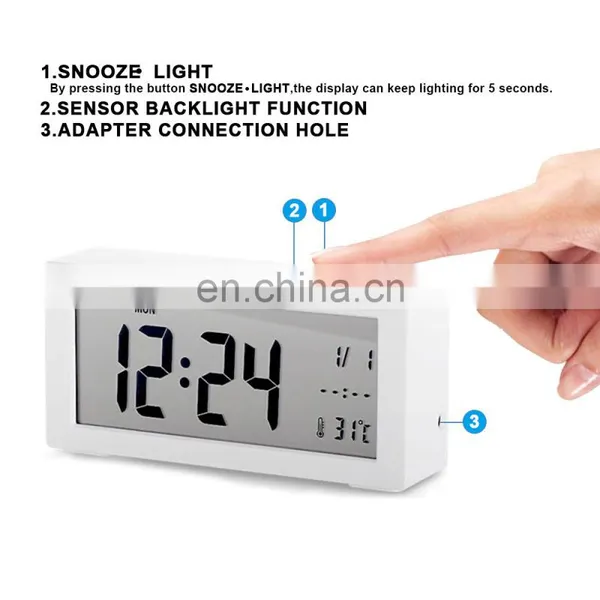 2017 New Large LCD Electronic Digital Morning Clock With Calendar and Temperature for Home photo-5