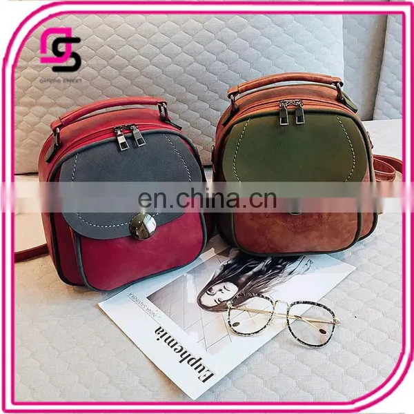 Hot selling new vintage backpack fashion daypack ladies PU creative backpack