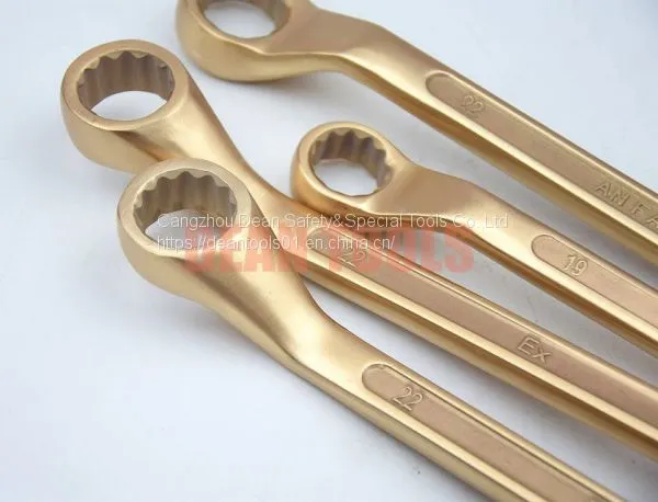 Spark Proof Offset Wrench ,box End Double Two Sides Ring Spanner Aluminum Bronze Beryllium Bronze Safety Sparkless photo-5