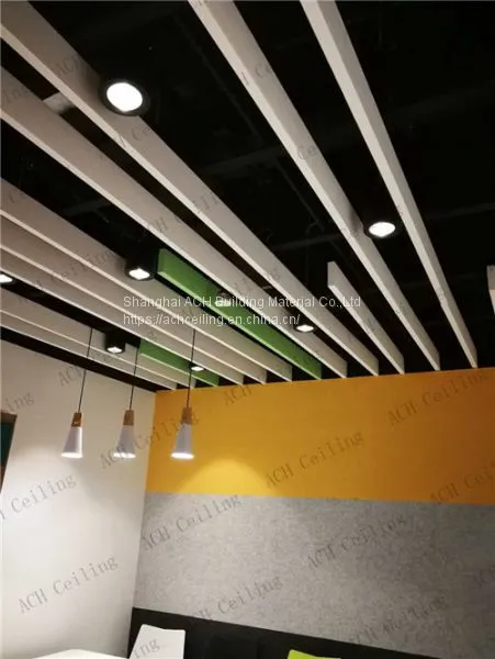 Acoustical Ceiling Suspension Systems Sound Absorbing Ceiling Baffle Boards Of Office, Meeting Room, Cinema, Gymnasium, School, Etc photo-3