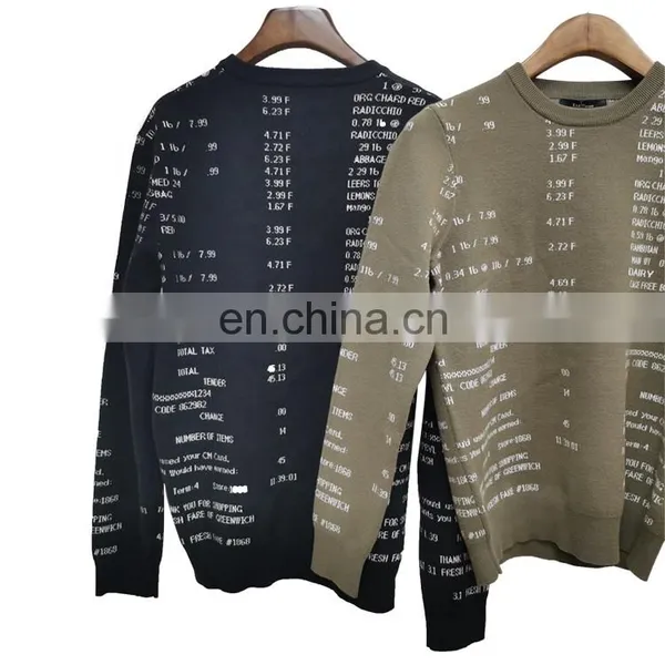 DiZNEW Wholesale Cotton Jacquard Knitted Pullover Sweater Men photo-2