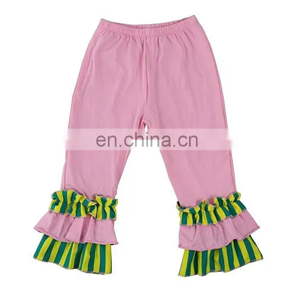 Toddler Baby Girls Icing Ruffle Leggings Pants Cotton Tights Active Trousers 3 Pleats
