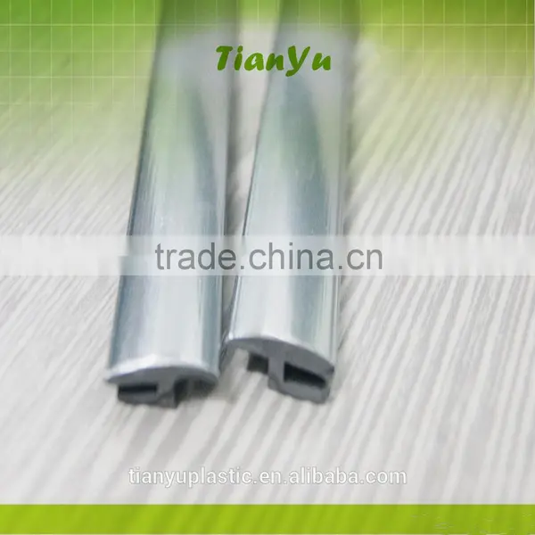 Bottom Door Seal Brush Strip Pvc Chrome Color h Shape Pvc Plastic Rubber Profile photo-2