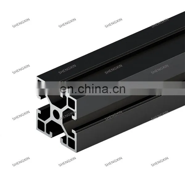 SHENGXIN China Top Aluminum Extrusion Manufacturer Aluminium Aluminum Profile 3030 Black photo-5