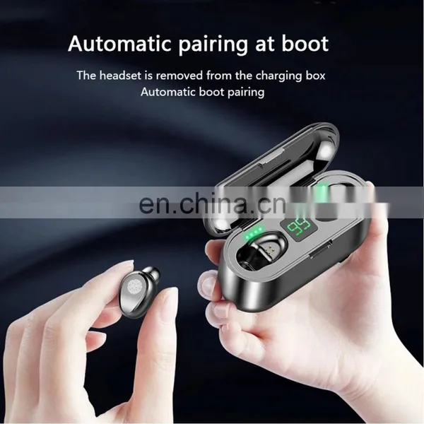 LED Display Headphone F9 TWS BT 5.0 Wireless Earbuds Earphone Auto Connect Sports Game Headset With Power Bank Charging Box I7s photo-2