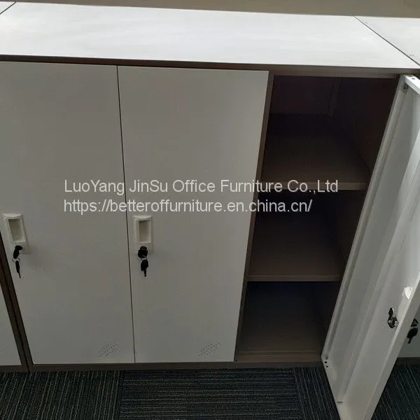 Low Height 3 Door Metal Locker Brown Color H1200xW900XD400mm photo-2