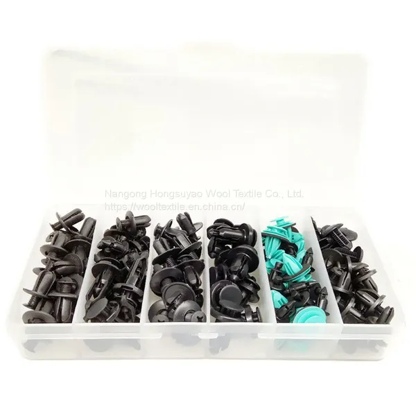 Automotive Plastic Push Type Retainer Clips, Black Auto Nylon Fasteners photo-3