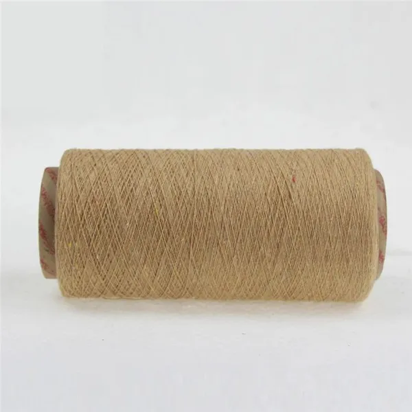 Ne21/1 Brown Color Open End Spinning Regenerated Cotton Blended Yarn for Sock photo-3