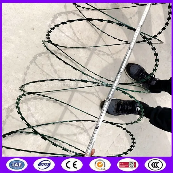 Roll Type Razor Blade Wire Barbed Tape Protect Border And Key Project Protection