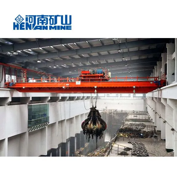 10ton QZ Model Hydraulic Orange Peel Grab Bucket Double Girder Electric Bridge Crane photo-4