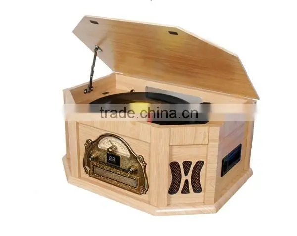 Classical Vinyl Record&Turntable With AUX Input/CD Player/AM,FM Radio photo-6
