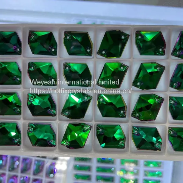 Sew on Glass Rhinestones in Flat Back Stones Triagnle Shape photo-3