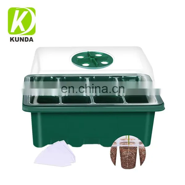Mini Greenhouse Germination Kit Seed Starter Tray Seed Starter Kit With Humidity Dome Seedling Trays Plastic Nursery