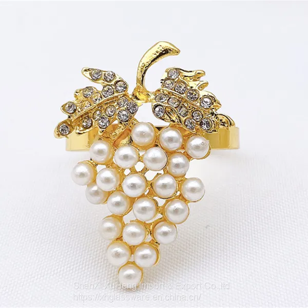 Grape Metal Napkin Ring Serviette Buckle Holder Wedding Party Banquet Decor photo-2