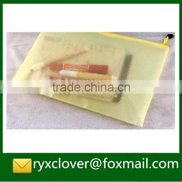 PVC Waterproof Grid Zip Document Bag/pencil Bag photo-5