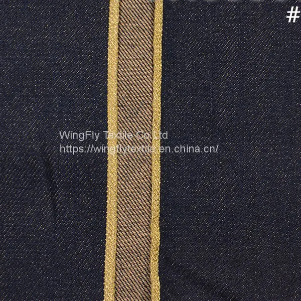 13.4oz 100% Cotton Extra Dark Blue Twill Colored Cotton Bottom Red Selvedge Denim photo-3