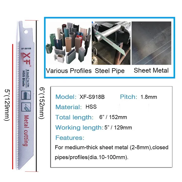 S918B HSS Reciprocating Saw Blade for Cutting Metal photo-2