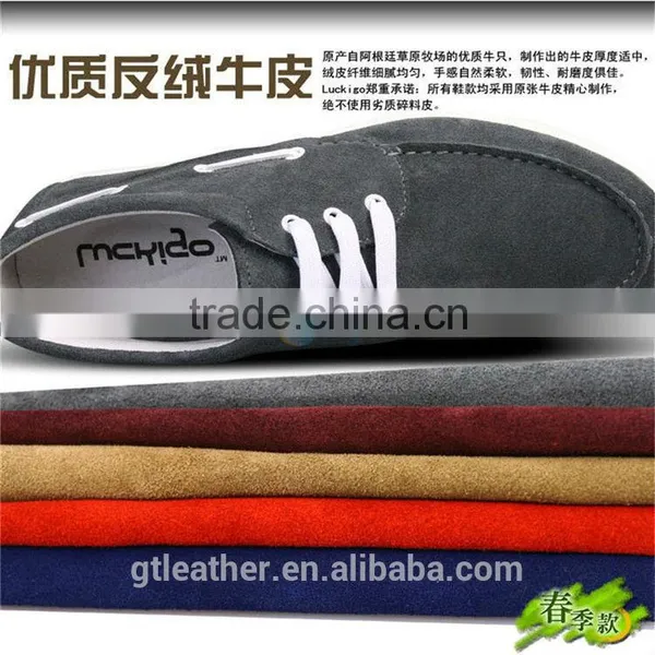 Genuine Hot Cow Split Suede Leather for Suede Sofa photo-5