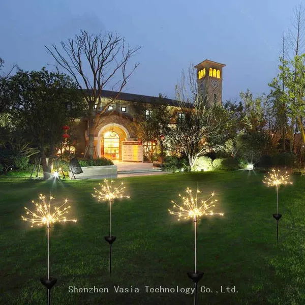3D Solar LED Colorful Firework Light - Outdoor Garden Landscape Holiday Party Wedding Decorations photo-4