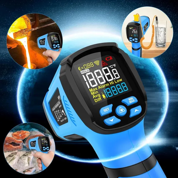 Infrared Thermometer for HVAC and Electrical Maintenance With Fast Response and Max/Min Hold photo-5