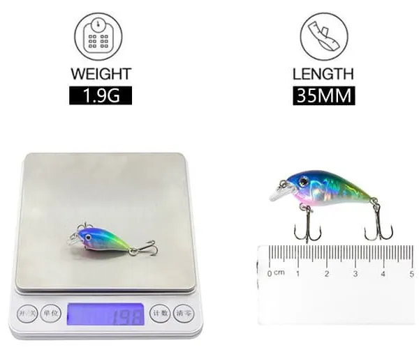Slow Sinking Crankbait-GDSF01-35mm/1.9g photo-4