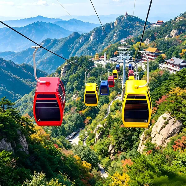 Daqin Overhead Passenger Fixed Grip Chairlift Ropeway-Steel Outdoor 1600 Passengers/Hour 5-10 Passengers Efficient Cableway photo-3